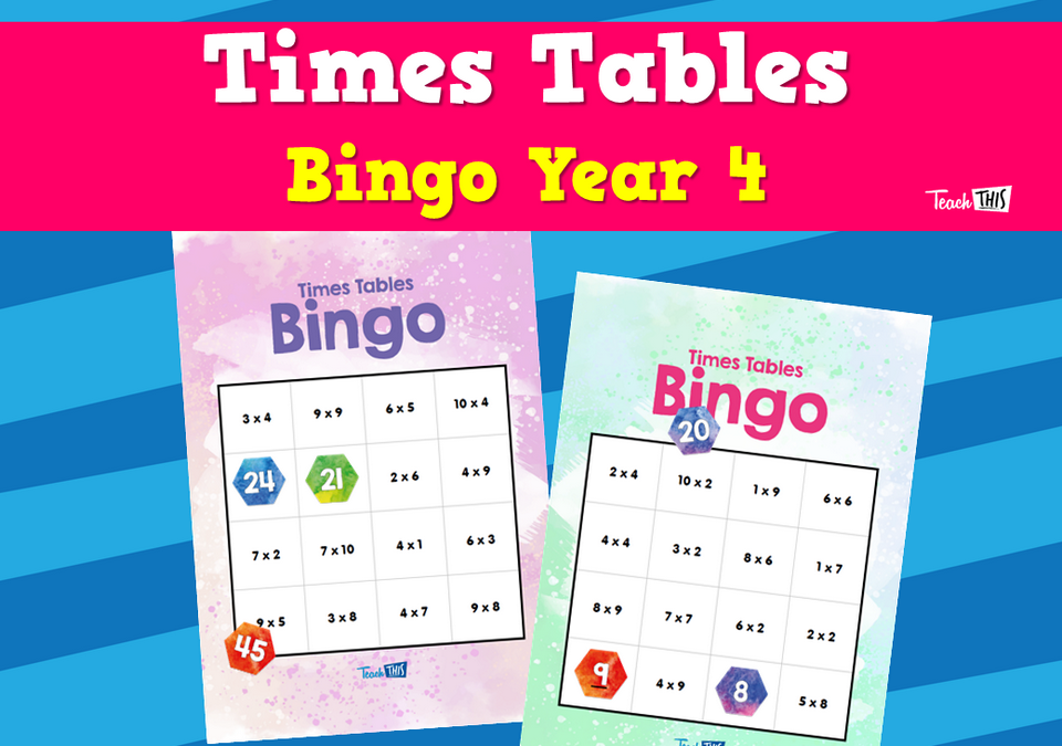 Times Tables Bingo Year 4