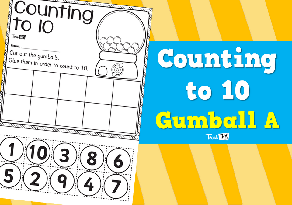 Counting to 10 - Gumballs