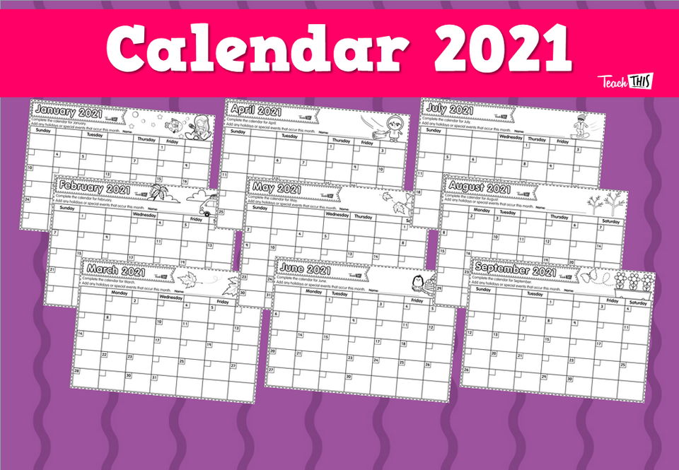 Calendar 2021