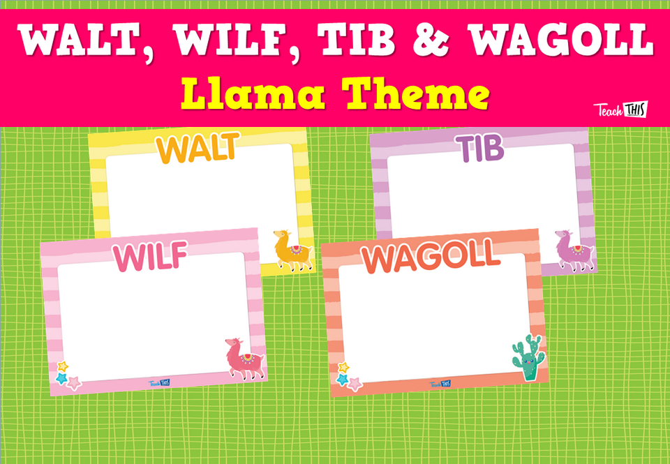 WALT, WILF, TIB & WAGOLL Posters - Llama Theme