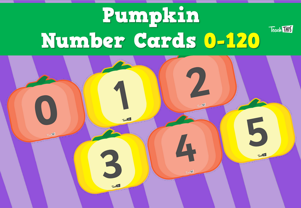 Pumpkin Number Cards 0-120