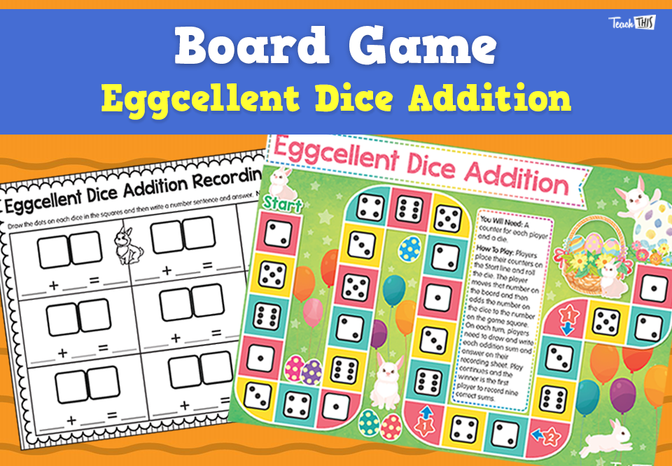 Eggcellent Dice Addition Game