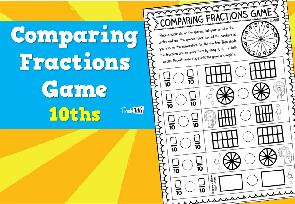 Comparing Fractions Game - 10ths