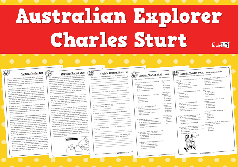 Australian Explorer - Charles Sturt (6pg)