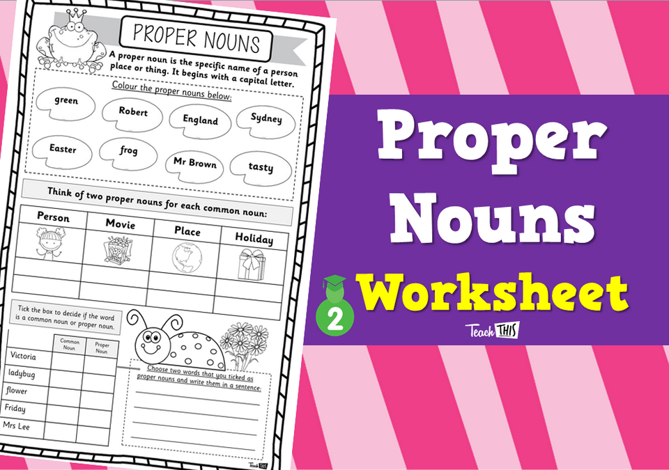 Proper Nouns Worksheet