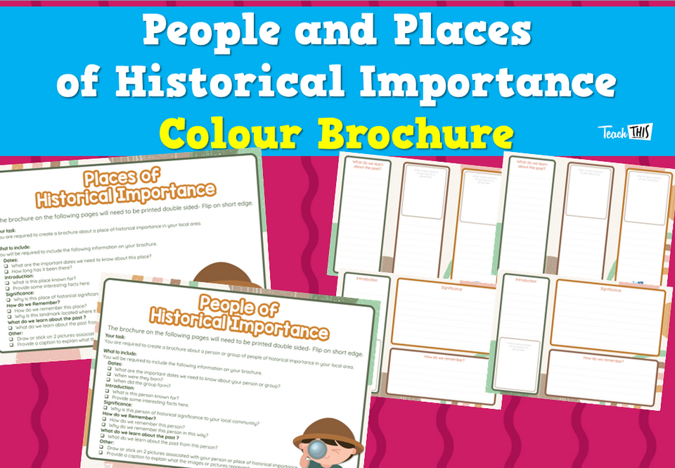 People and Places of Historical Importance- Colour Brochure