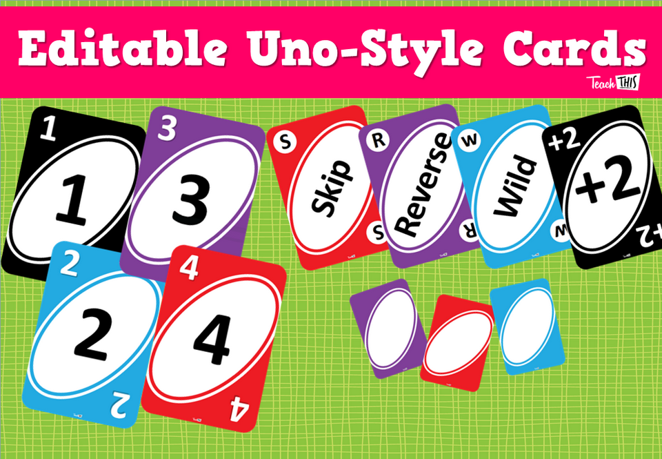 Editable Uno-Style Cards