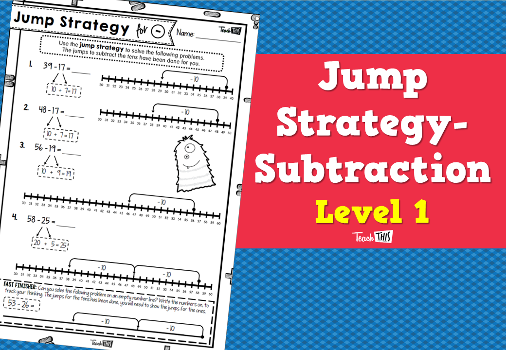 Jump Strategy- Subtraction- Level 1
