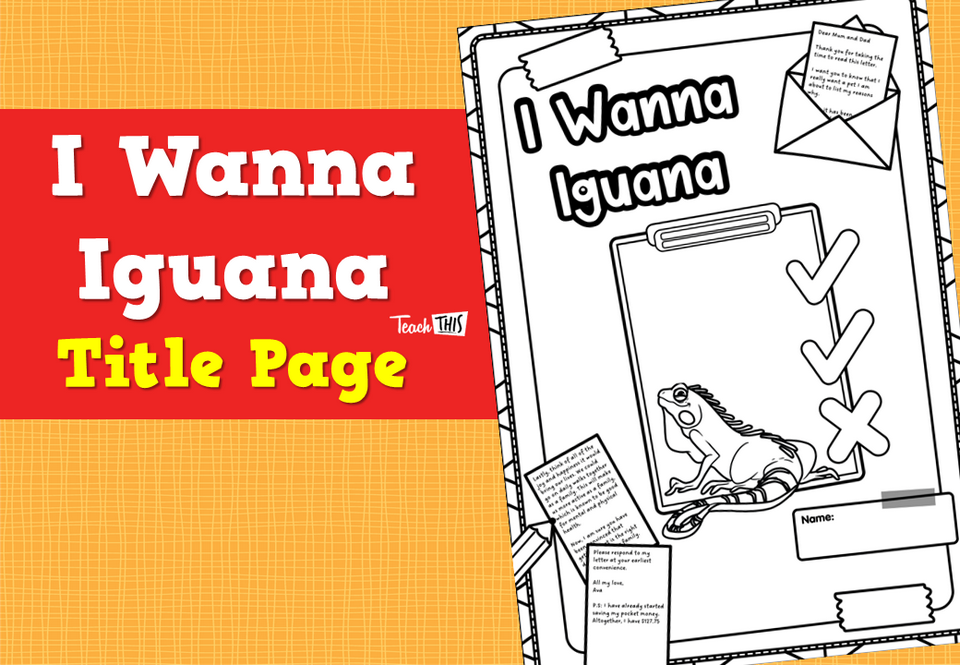 I Wanna Iguana - Title Page