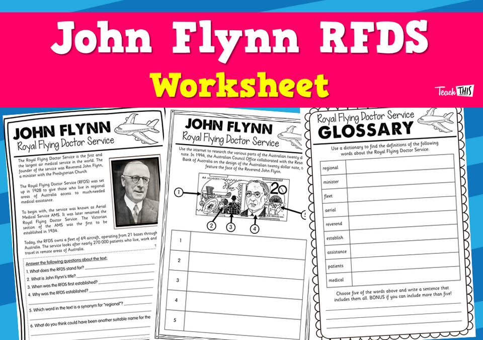 John Flynn RFDS - Worksheets