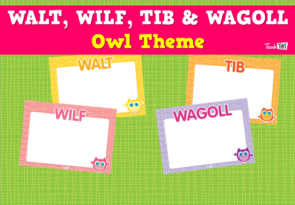WALT, WILF, TIB & WAGOLL Posters - Owl Theme