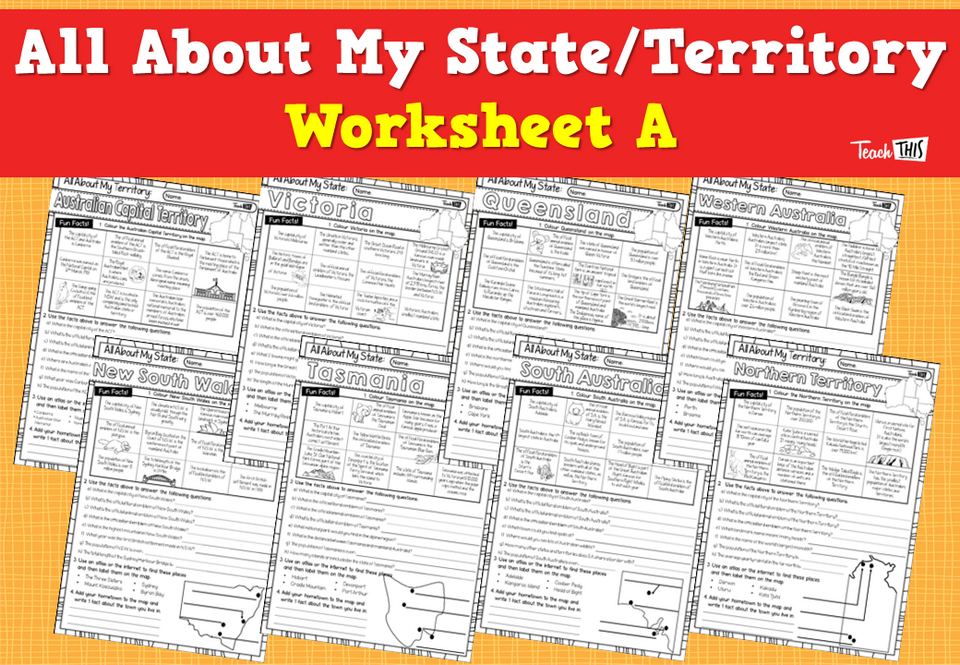 All About My State/Territory (Worksheet A)