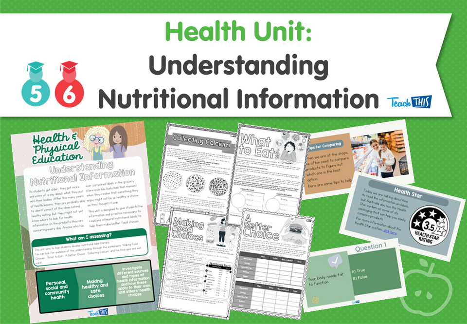 Health Unit: Understanding Nutritional Information