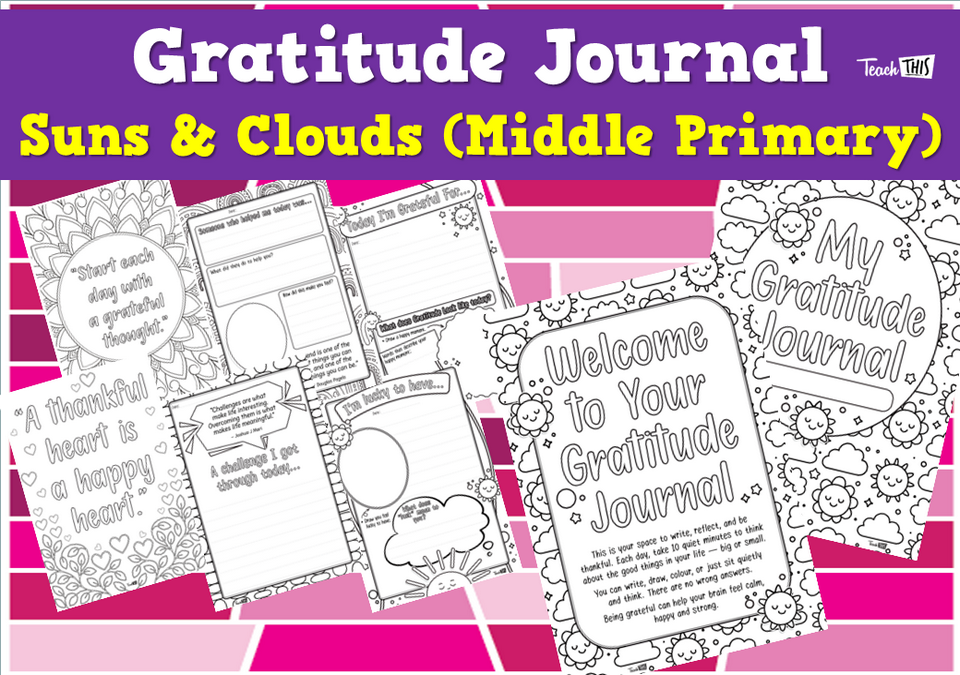 Gratitude Journal - Suns & Clouds (Middle Primary)