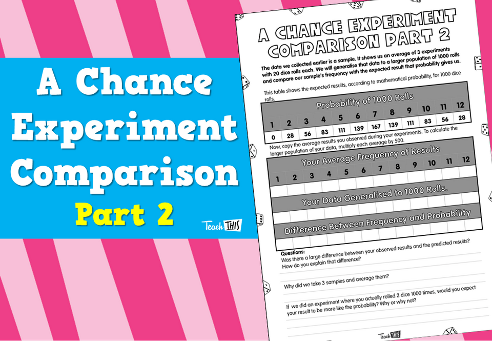 A Chance Experiment Comparison - Part 2