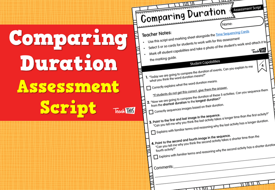 Comparing Duration Assessment Script