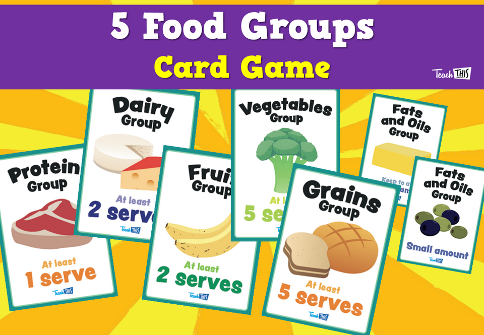 5 Food Groups Card Game