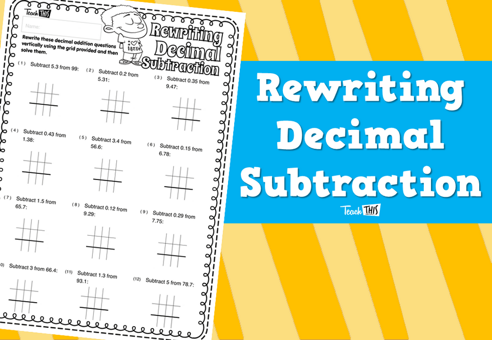 Rewriting Decimal Subtraction