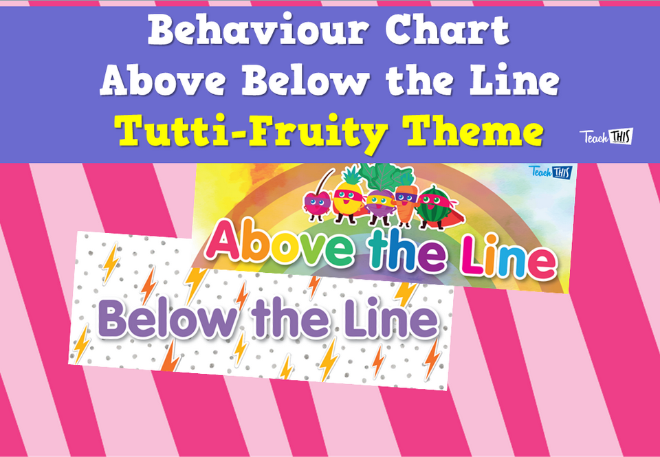 Behaviour Chart - Above Below the Line - Tutti-Fruity Theme