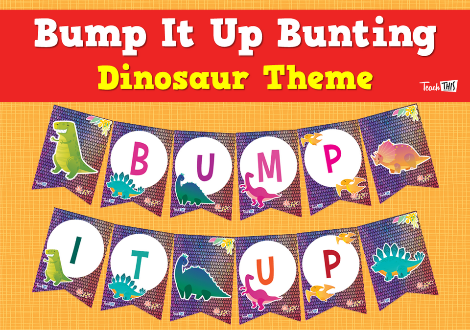 Bump It Up Bunting - Dinosaur Theme