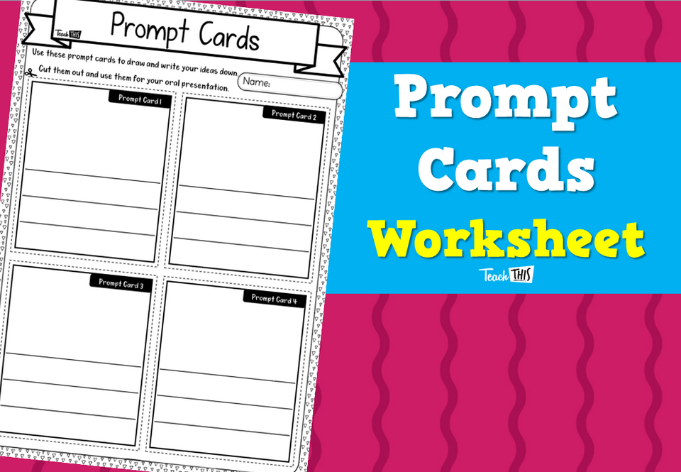 Prompt Cards Worksheet