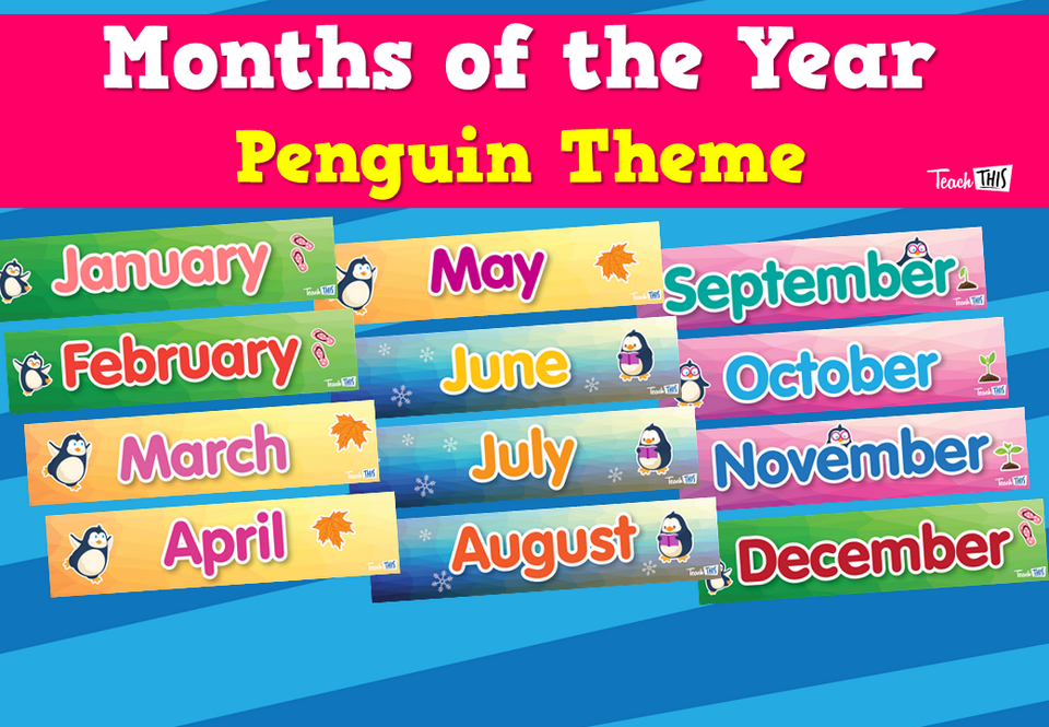 Months of the Year - Penguin Theme