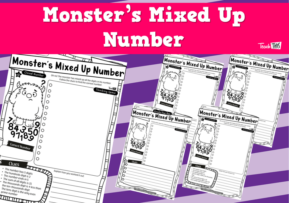 Monster’s Mixed Up Number