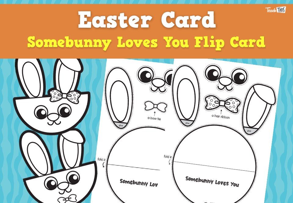 Somebunny Loves You Flip Card