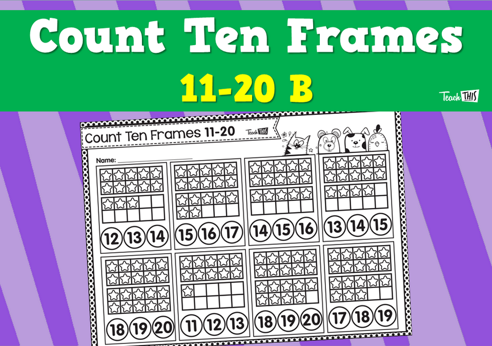 Count Ten Frames 11-20 B