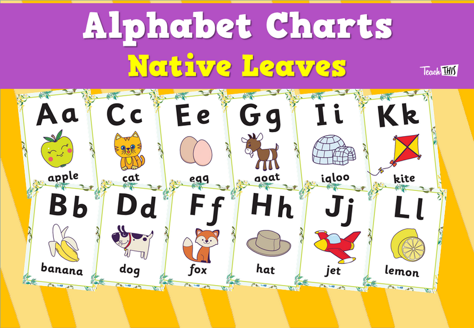 Alphabet Charts - Native Leaves
