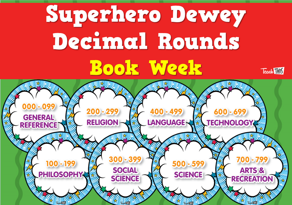 Superhero Dewey Decimal Rounds - Book Week
