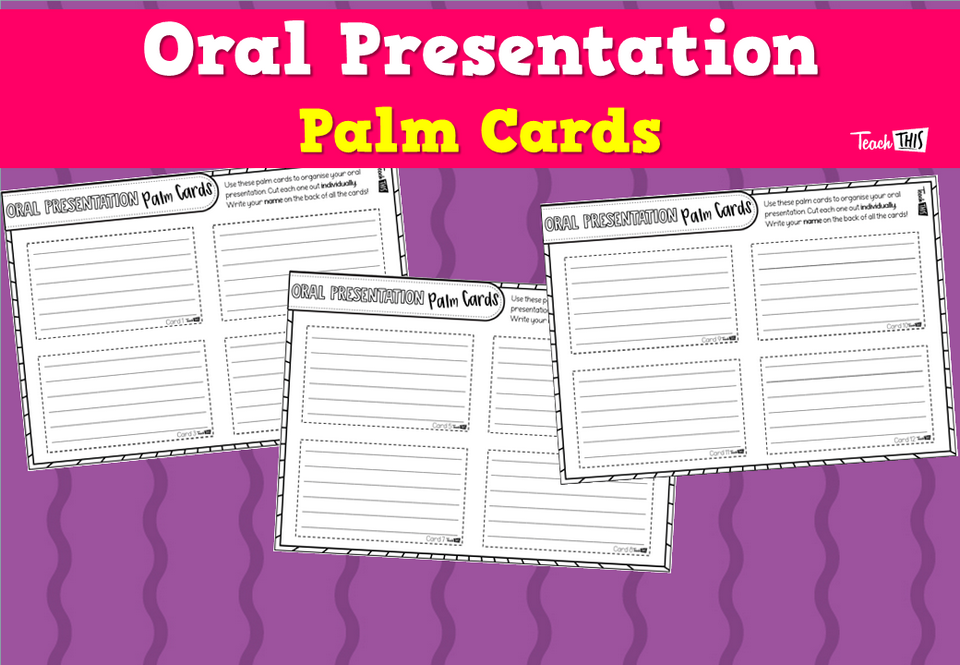 Oral Presentation - Palm Cards