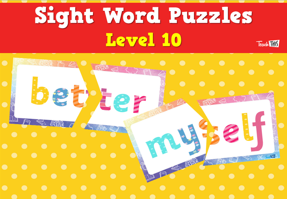 Sight Word Puzzles – Level 10