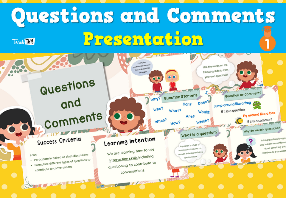 Questions and Comments - Presentation