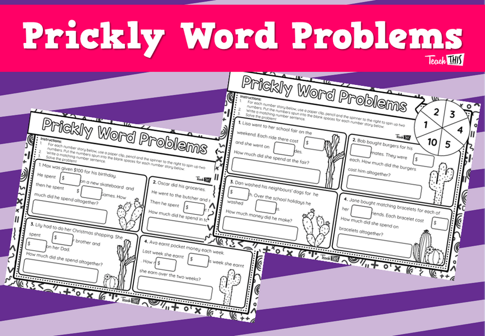 Prickly Word Problems with Money
