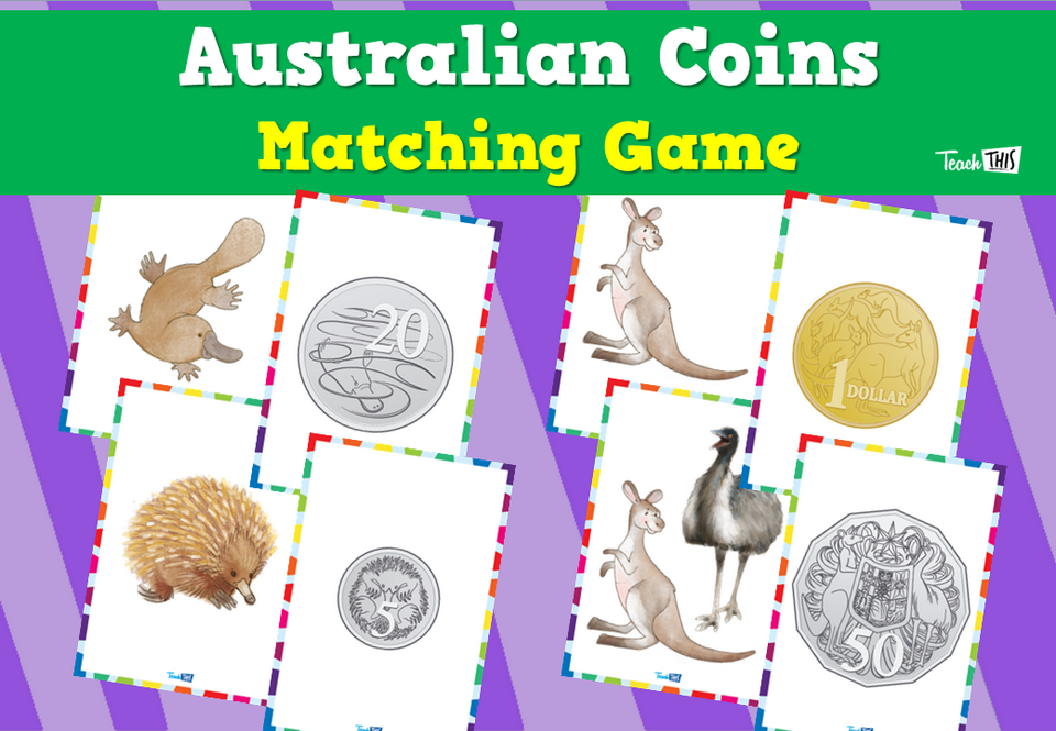 Australian Coins Matching Game