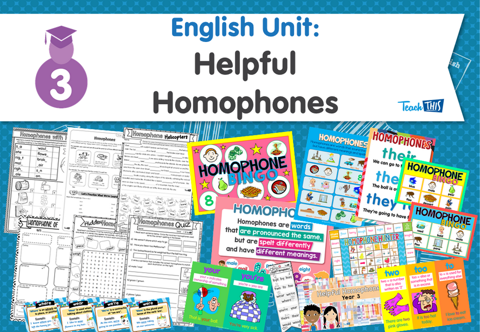 English Unit: Helpful Homophones