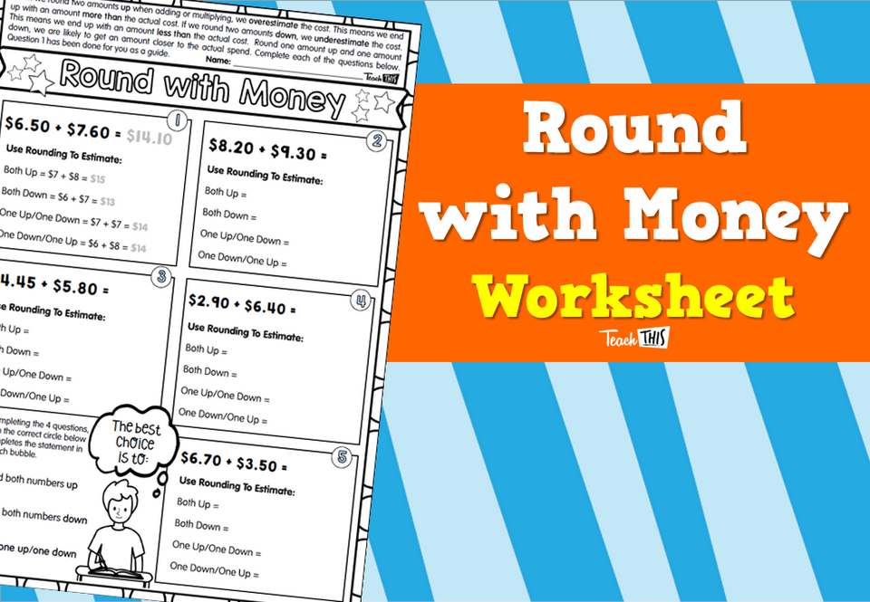 Round with Money Worksheet