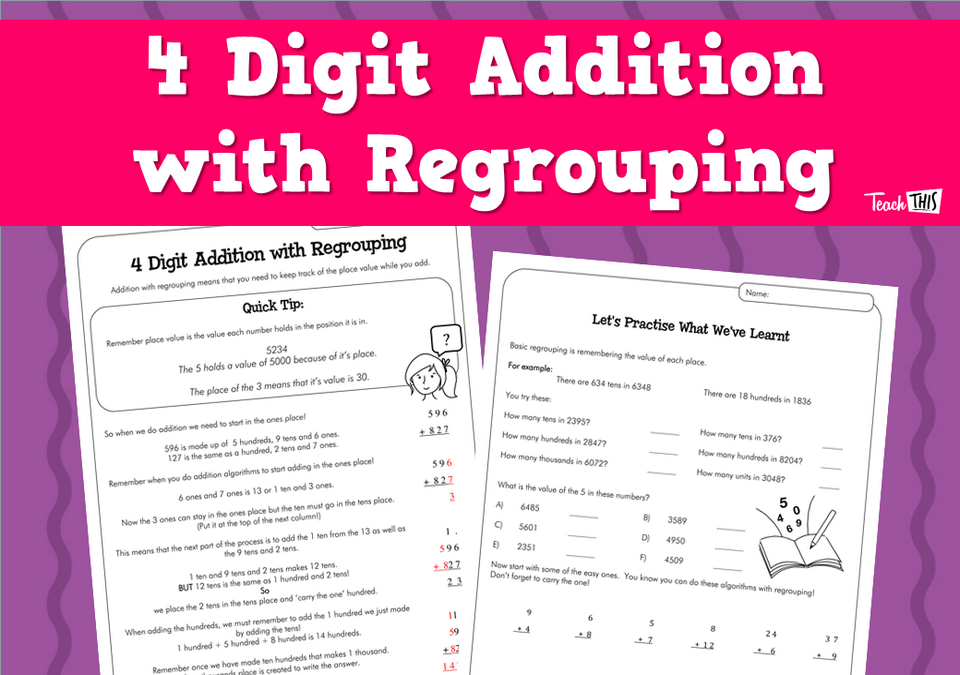 4 Digit Addition with Regrouping