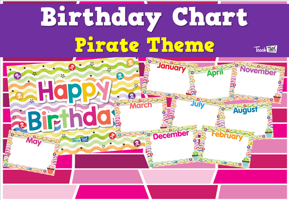 Birthday Chart - Pirate Theme