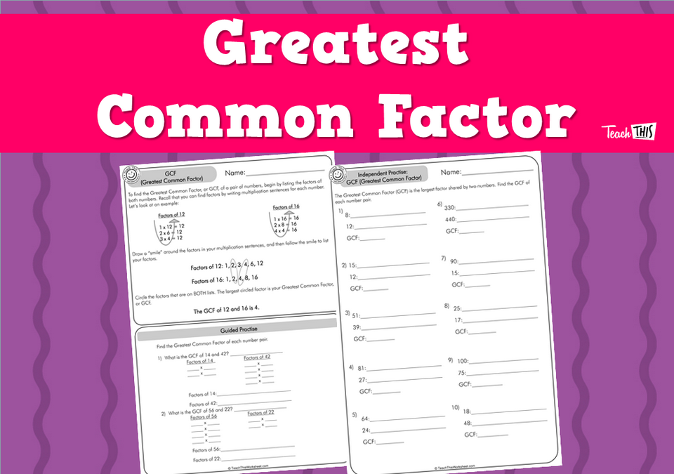 Greatest Common Factor