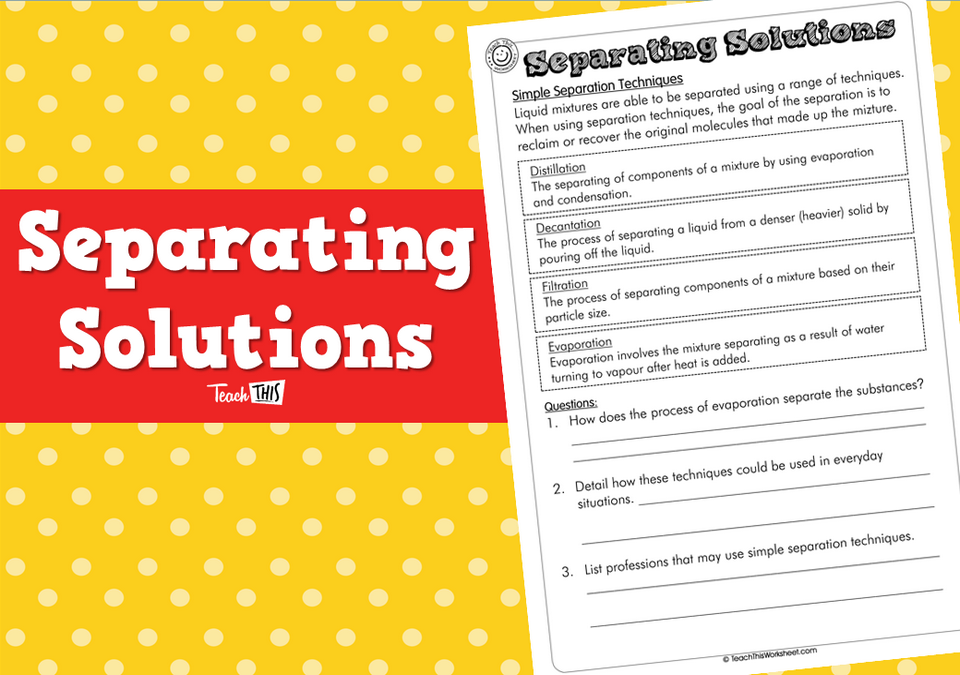 Separating Solutions (1pg)
