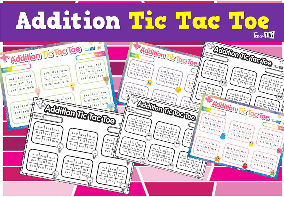 Addition Tic Tac Toe