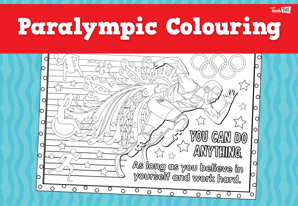 Paralympic Quote Colouring