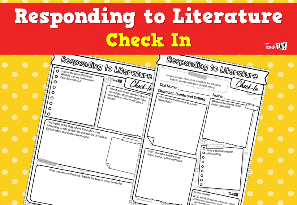 Responding to Literature- Check In