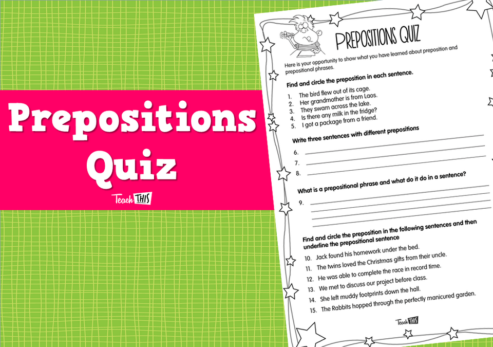 Prepositions Quiz