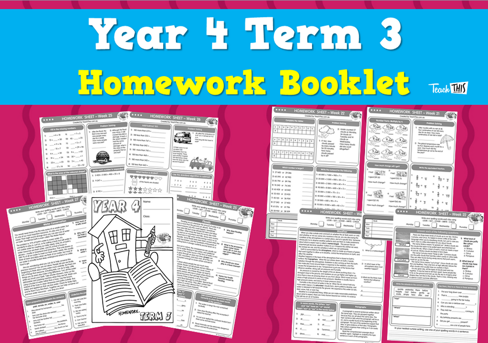 Year 4 Term 3 Homework Booklet