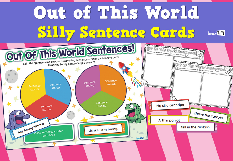 Out of This World Silly Sentence Cards