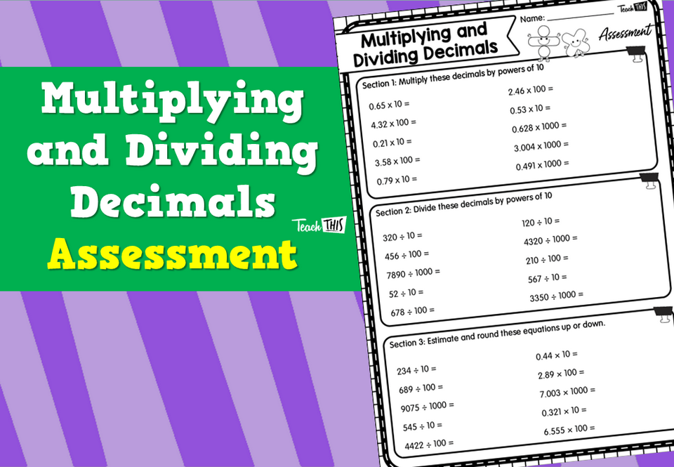 Multiplying and Dividing Decimals Assessment