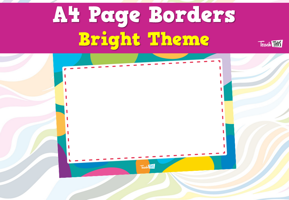 A4 Page Borders - Bright Theme